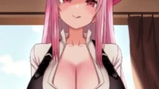 ホロライブの森カリオペと騎乗位エッチするエロアニメ