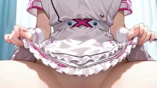 【エロアニメ】健屋花那に騎乗位で精子搾り取られちゃうエロGIF
