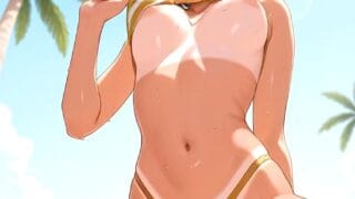 【エロアニメ】大空スバルとビーチで騎乗位セックスするエロアニメ
