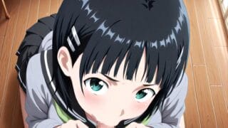 【エロアニメ】桐ヶ谷直葉にちんちんしゃぶしゃぶしてもらうエロアニメ