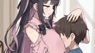 【エロアニメ】地雷系ちゃんのぱふぱふおっぱいに顔つっこみたいエロアニメ