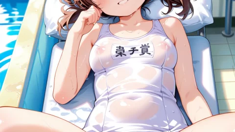 ブヒヒヒッ！ 白は気持ちいいくらいに『透ける』でやんすな！（歓喜） 白スクール水着越しにほのかに透ける美少女たちのエロ肢体…！ 『スケスケ透視アプリ』さえあれば禁断の半裸撮影会だって可能なのサ〜！［30枚］